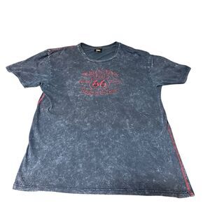 Prairie Mountain Men's Vintage Route 66 Graphic T-Shirt Black Size L‎